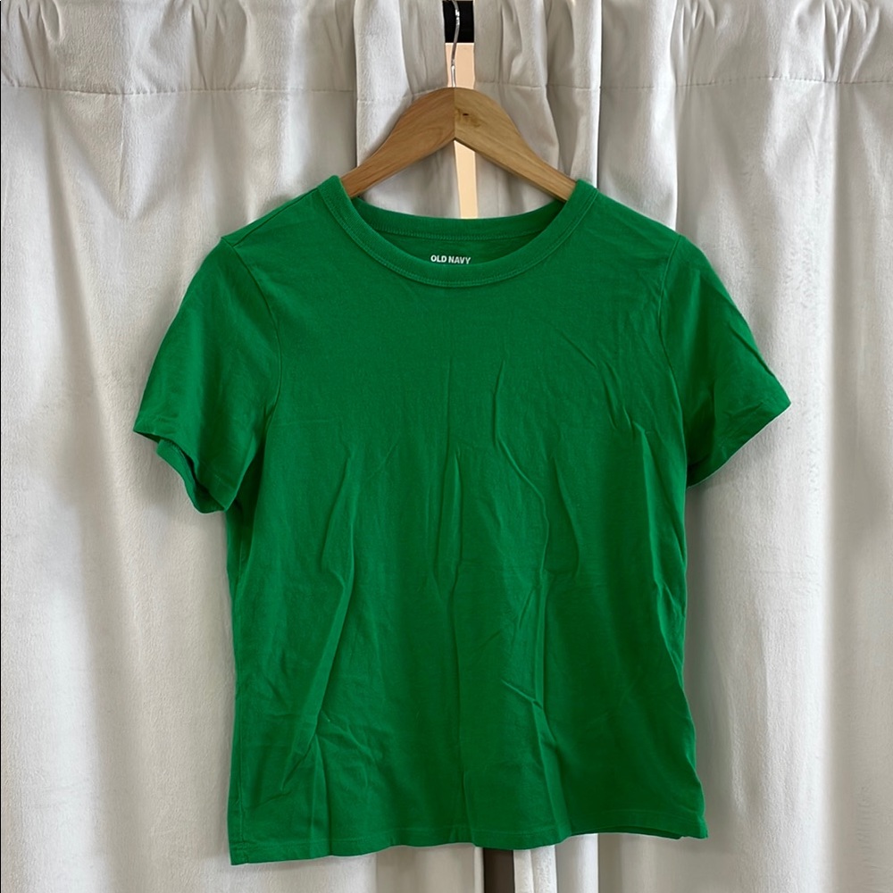Old Navy Women's Kelly Green Short Sleeve Crew Tee